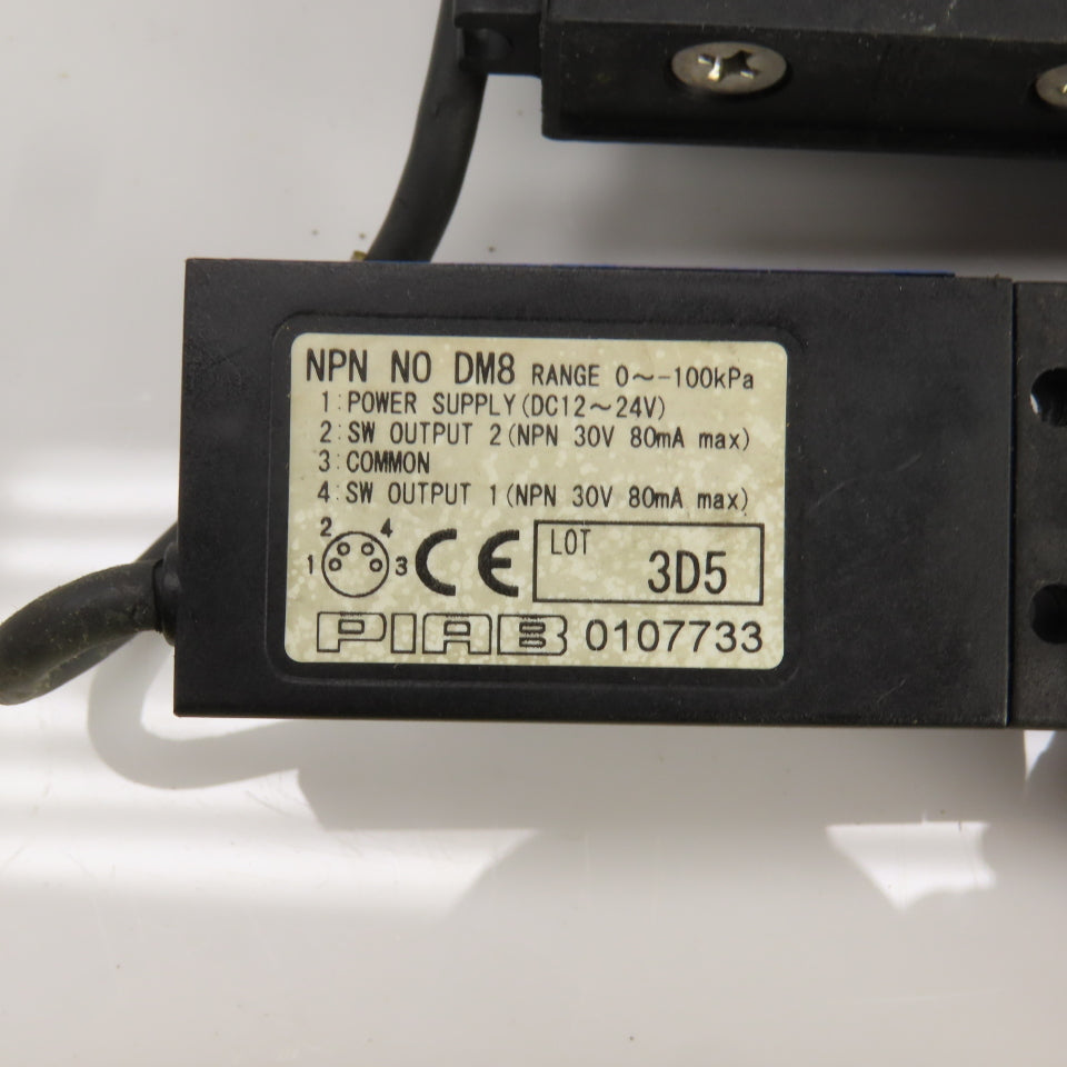 Piab DS23-2425-S-D P3010 QR/003 Vacuum Generator W/Solenoid Valve 24VDC