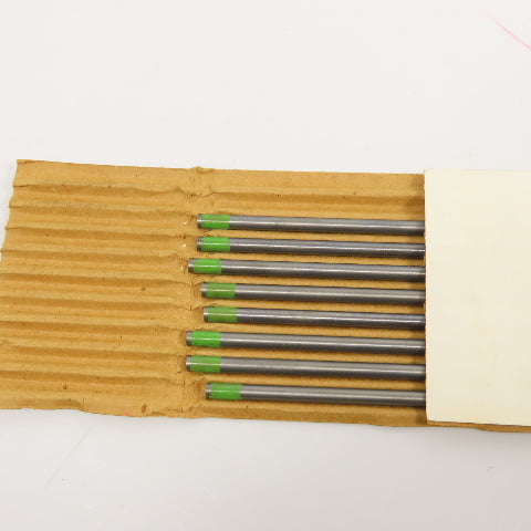 Linde 81243 5/32" x 7" L Pure Tungsten Welding Electrodes Ground Finish Lot Of 8