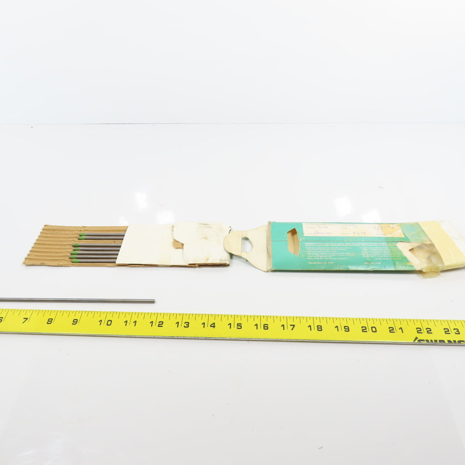 Linde 81243 5/32" x 7" L Pure Tungsten Welding Electrodes Ground Finish Lot Of 8