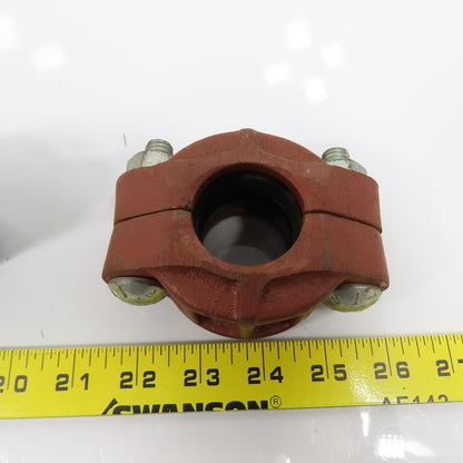 Gruvlok 1-1/4" x 1-1/4" Flexible Coupling Ductile Iron Lot Of 4