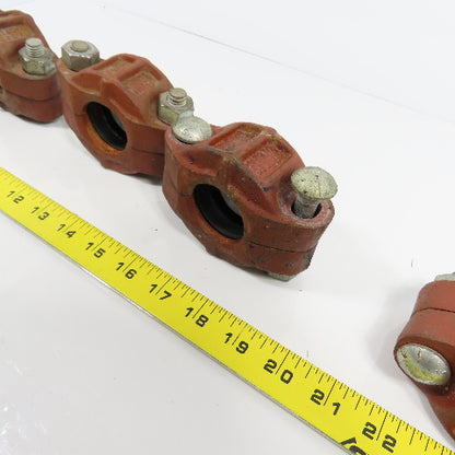 Gruvlok 1-1/4" x 1-1/4" Flexible Coupling Ductile Iron Lot Of 4