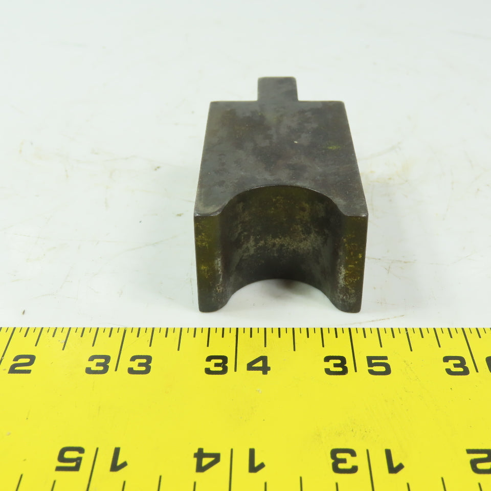 1" Press Brake Forming 1/2" Radius Die Block 1/2" Tang 3-1/2" Ht. 1-1/2" Thick