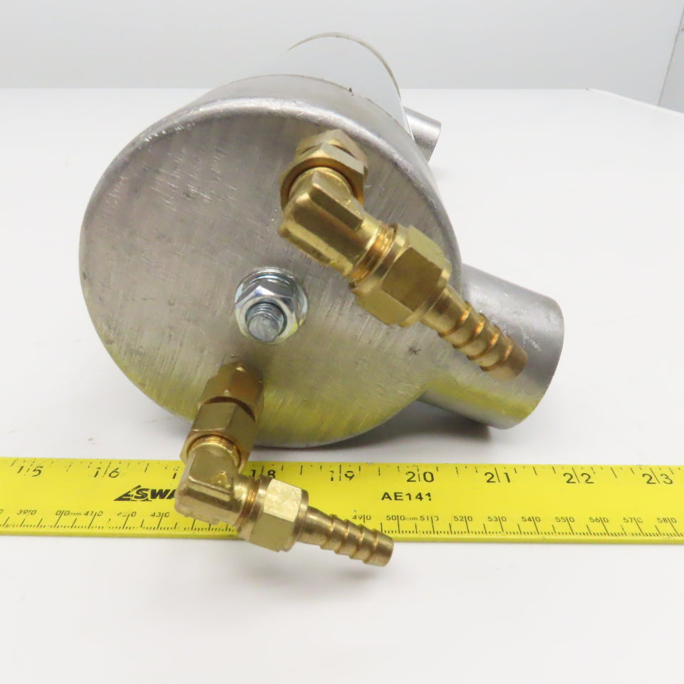 Low Pressure Water Or Air Cooled Heat Exchanger 2" Ports 3/8" ID Hose