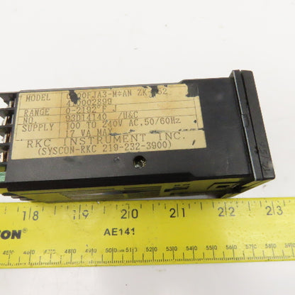Syscon C100FJA3-M*AN REX-C100 Temperature Controller 100/240VAC 0-2192°F