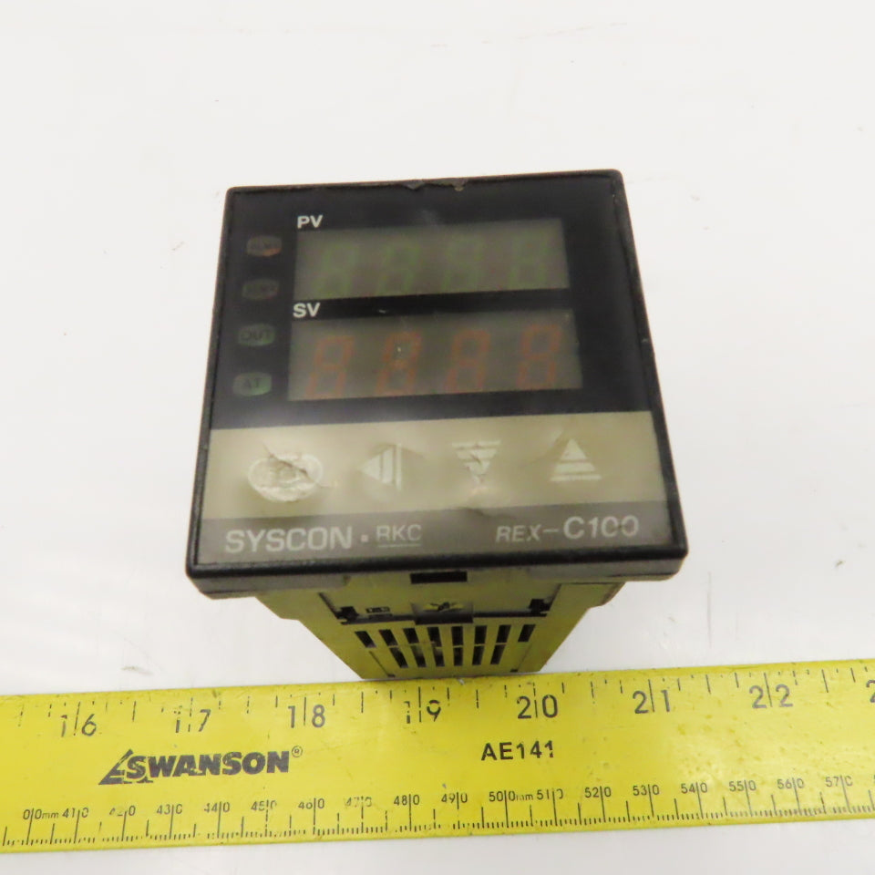 Syscon C100FJA3-M*AN REX-C100 Temperature Controller 100/240VAC 0-2192°F