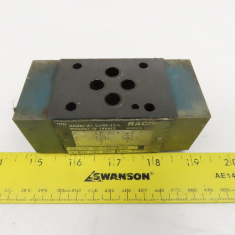 Racine FB1 PD HM 101 N 50 Hydraulic Sandwich Check Valve 4500 PSI