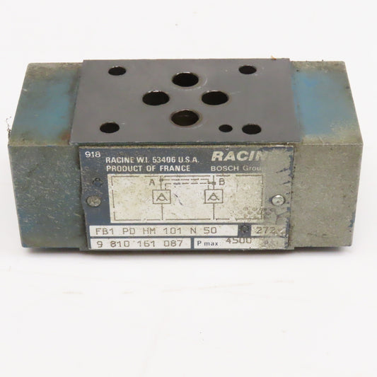 Racine FB1 PD HM 101 N 50 Hydraulic Sandwich Check Valve 4500 PSI