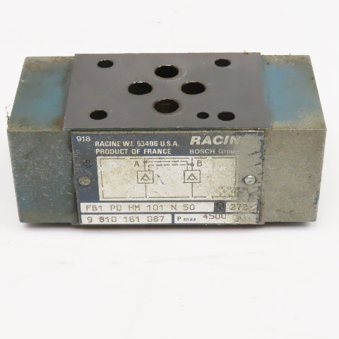 Racine FB1 PD HM 101 N 50 Hydraulic Sandwich Check Valve 4500 PSI