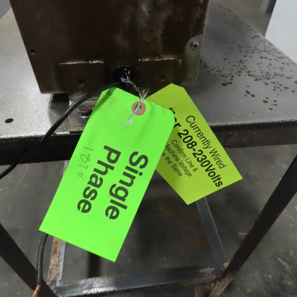 11-1/4" W x 14" H Rectangular Pass Thru Demagnetizer 220V 1PH 24x21x31" Table