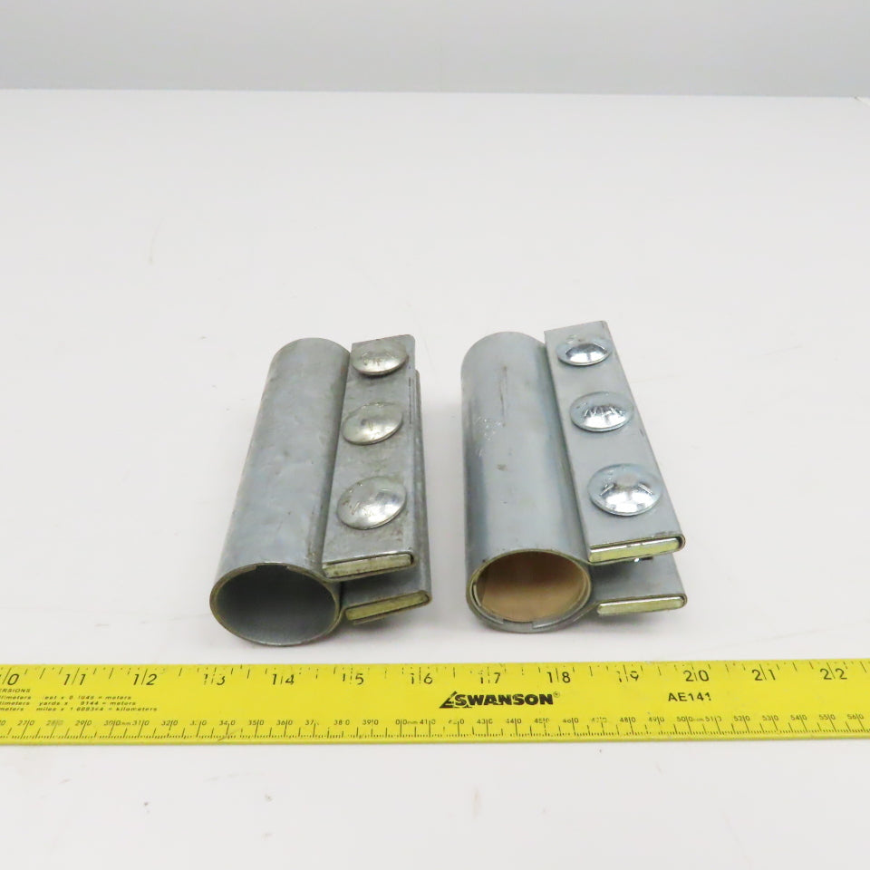 Metflo 1.500 Diam 3 Bolt Compression Coupling 6" OAL Lot Of 2