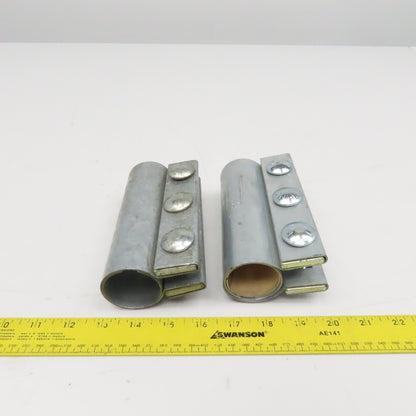Metflo 1.500 Diam 3 Bolt Compression Coupling 6" OAL Lot Of 2
