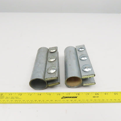 Metflo 1.500 Diam 3 Bolt Compression Coupling 6" OAL Lot Of 2