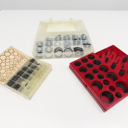 Assortment Rubber Nitrile O-Ring Kits Incomplete 3 Kits 500+ Pieces