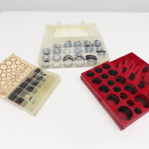Assortment Rubber Nitrile O-Ring Kits Incomplete 3 Kits 500+ Pieces