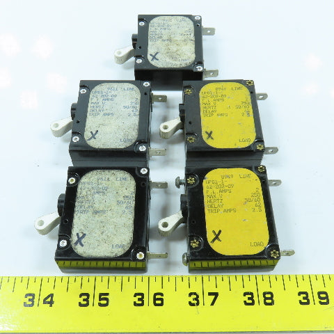 Airpax UPG1-162-202-09 Circuit Breaker Switch 2 Amp 50/60H 2.5 Trip Amp Lot of 5