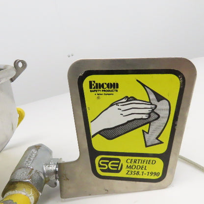 Encon Stainless Steel Emergency Safety Eye Wash Station Basin Bowl Wall Mount