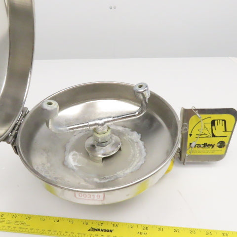 Bradley Stainless Steel Emergency Safety Eye Wash Station Bowl Wall Mount