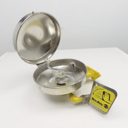 Bradley Stainless Steel Emergency Safety Eye Wash Station Bowl Wall Mount