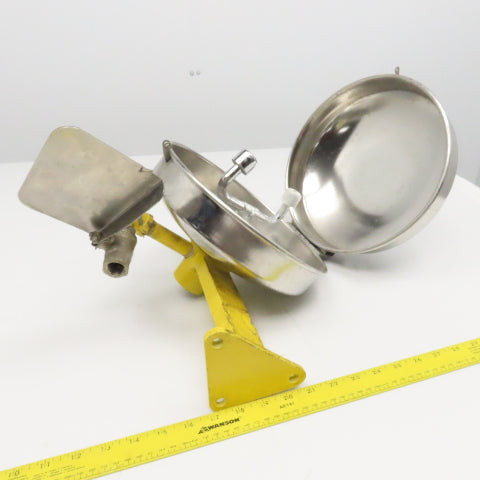 Bradley Stainless Steel Emergency Safety Eye Wash Station Bowl Wall Mount