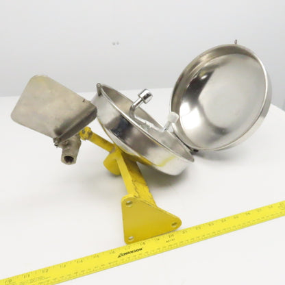 Bradley Stainless Steel Emergency Safety Eye Wash Station Bowl Wall Mount