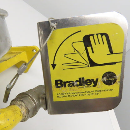 Bradley Stainless Steel Emergency Safety Eye Wash Station Bowl Wall Mount