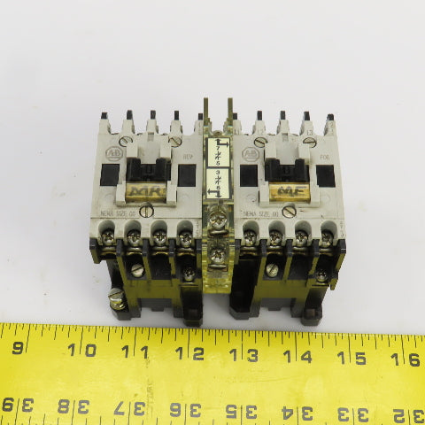 Allen Bradley 509-TOD94 Ser B Double Contactor 1/3-1-1/2HP 120V Coil Lot Of 2