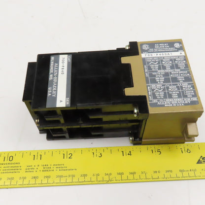 Allen Bradley 700-P400A1 700-PB40 600V AC Relay W/ Direct Drive Relay 120V Coil