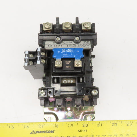 Allen Bradley 500-B0D93 Size 1 Contactor 27A 600VAC 200-208V Coil