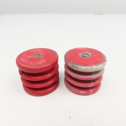 Glastic 2-1/2" OD x 2-1/8" Tall Stand Off Insulator 1/2-13 Thread Lot Of 2