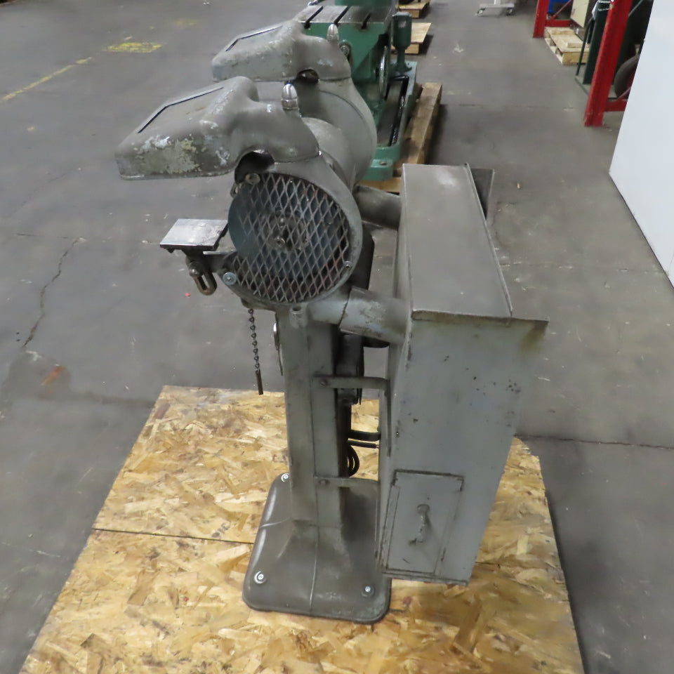 Delta 1/2HP Pedestal Mount 6" Dual Wheel Grinder Buffer 230V 3PH W/Catch Pan