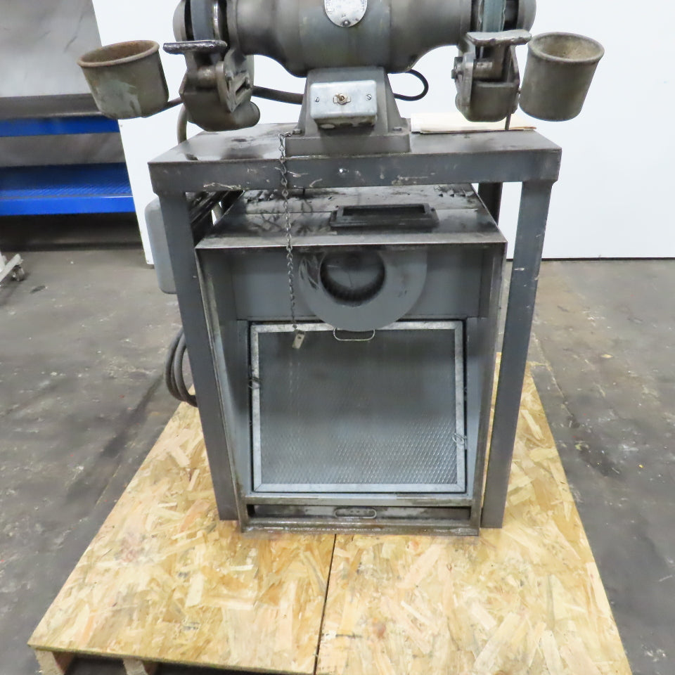 Harig Table Mount 8" Dual Wheel Grinder Buffer 230V 3PH W/Containment System