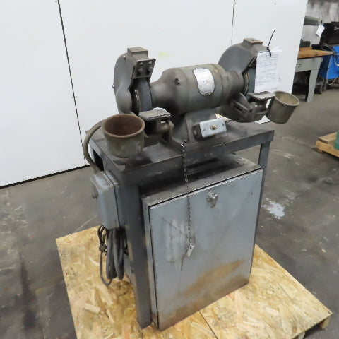 Harig Table Mount 8" Dual Wheel Grinder Buffer 230V 3PH W/Containment System