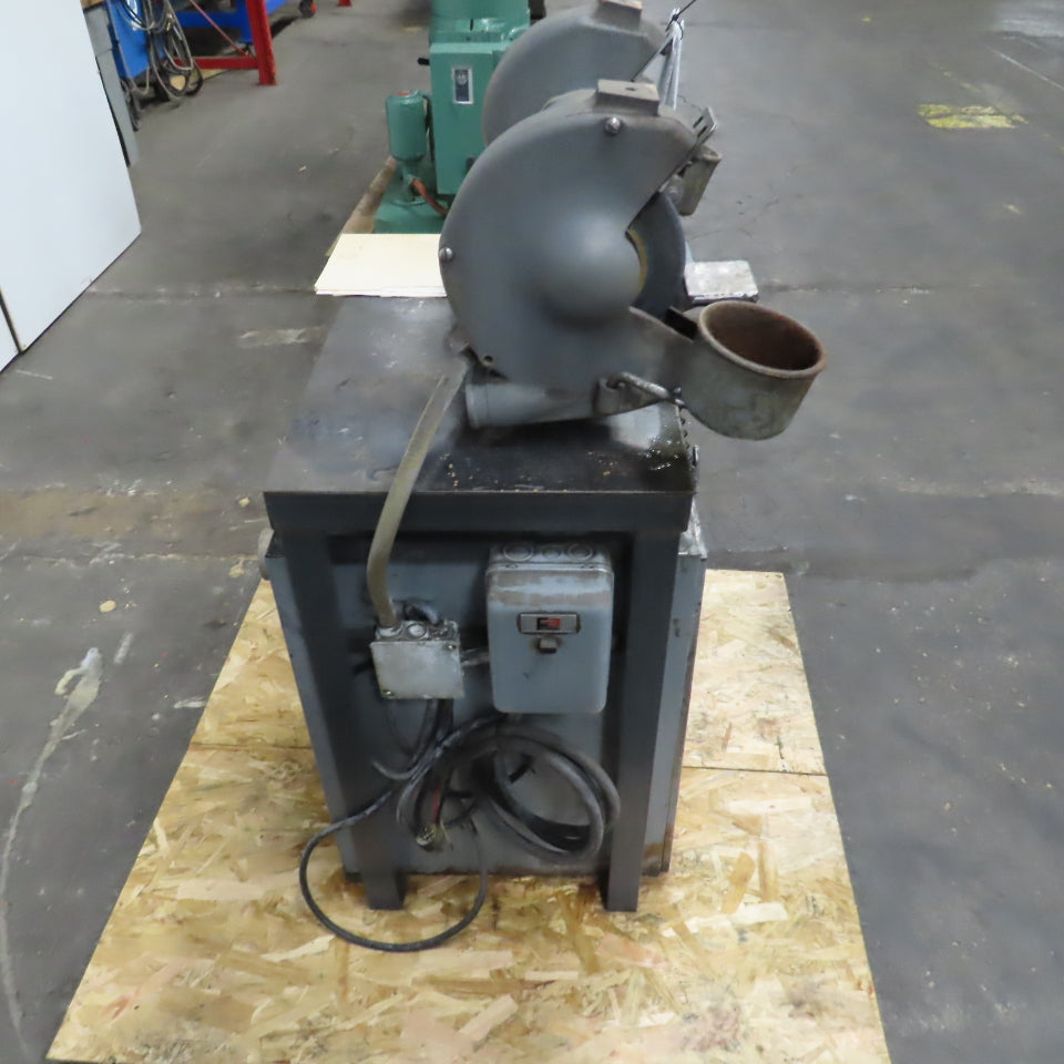 Harig Table Mount 8" Dual Wheel Grinder Buffer 230V 3PH W/Containment System