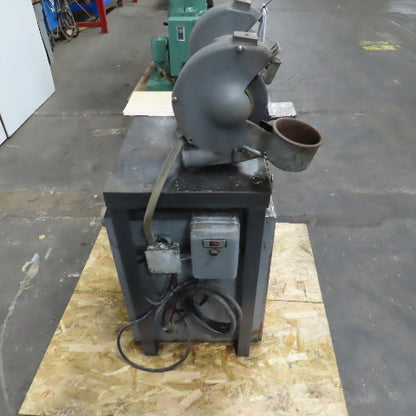 Harig Table Mount 8" Dual Wheel Grinder Buffer 230V 3PH W/Containment System