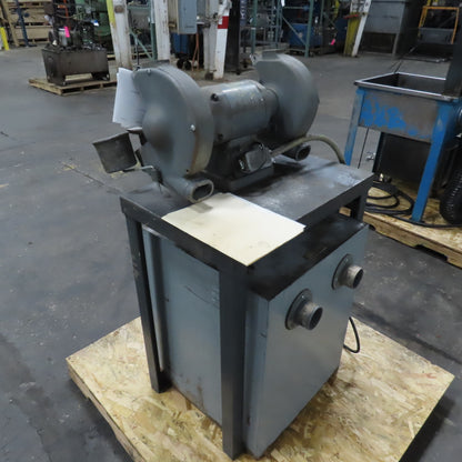 Harig Table Mount 8" Dual Wheel Grinder Buffer 230V 3PH W/Containment System