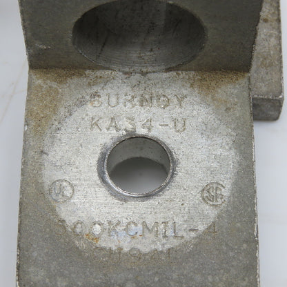 Burndy KA34-U 500KCMIL-4 Cable Size Mechanical Lug Lot Of 8