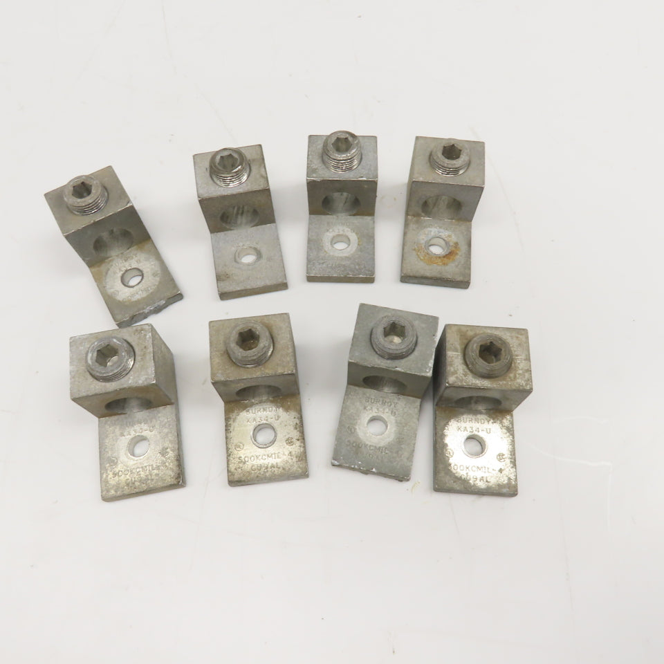 Burndy KA34-U 500KCMIL-4 Cable Size Mechanical Lug Lot Of 8