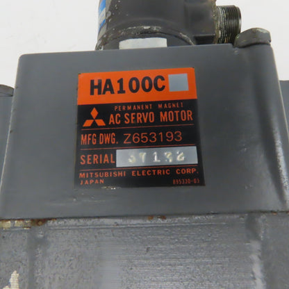 Mitsubishi HA100C DWG. Z653193 AC Servo Motor S/N 37132 OSE5K-6-12-108 FA-Coder