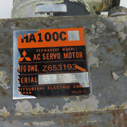 Mitsubishi HA100C DWG. Z653193 AC Servo Motor S/N 37131 OSE5K-6-12-108 FA-Coder
