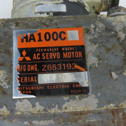 Mitsubishi HA100C DWG. Z653193 AC Servo Motor S/N 37131 OSE5K-6-12-108 FA-Coder