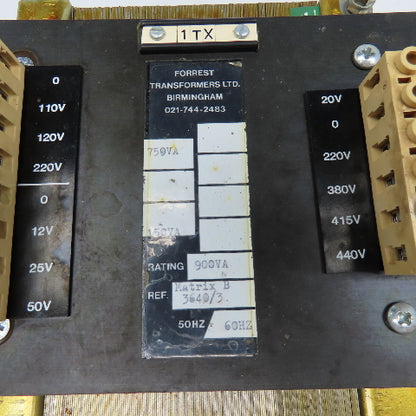 Forrest 220-440V 50/60Hz Pri Transformer 750/150VA 12-50V/110-220V Output