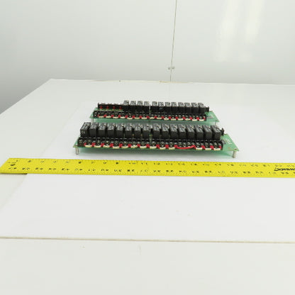 Gordos Arkansas PB-16T Relay Boards 16 & 12 0AC24A Modules Lot Of 2