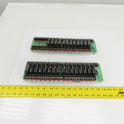 Gordos Arkansas PB-16T Relay Boards 16 & 12 0AC24A Modules Lot Of 2