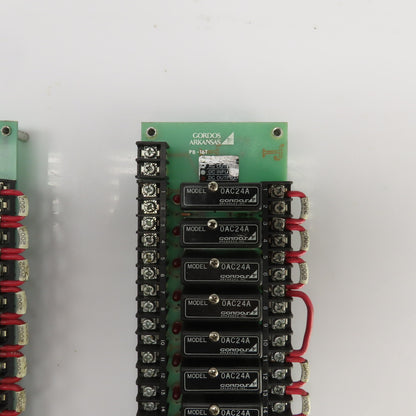 Gordos Arkansas PB-16T Relay Boards 16 & 12 0AC24A Modules Lot Of 2