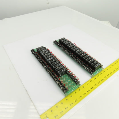 Gordos Arkansas PB-16T Relay Boards 16 & 12 0AC24A Modules Lot Of 2