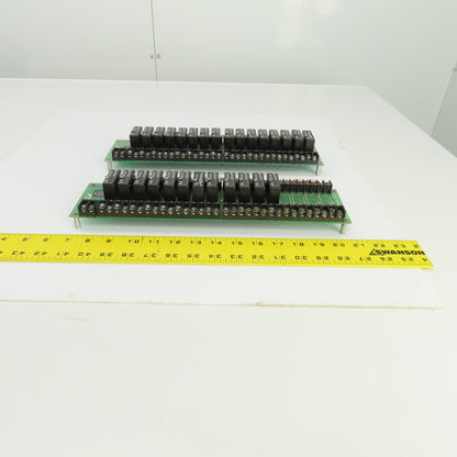 Gordos Arkansas PB-16T Relay Boards 16 & 12 0AC24A Modules Lot Of 2