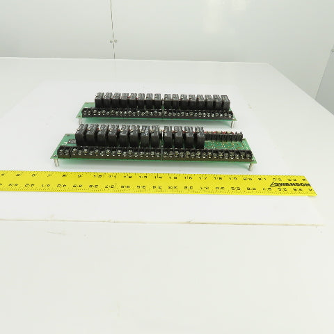 Gordos Arkansas PB-16T Relay Boards 16 & 12 0AC24A Modules Lot Of 2