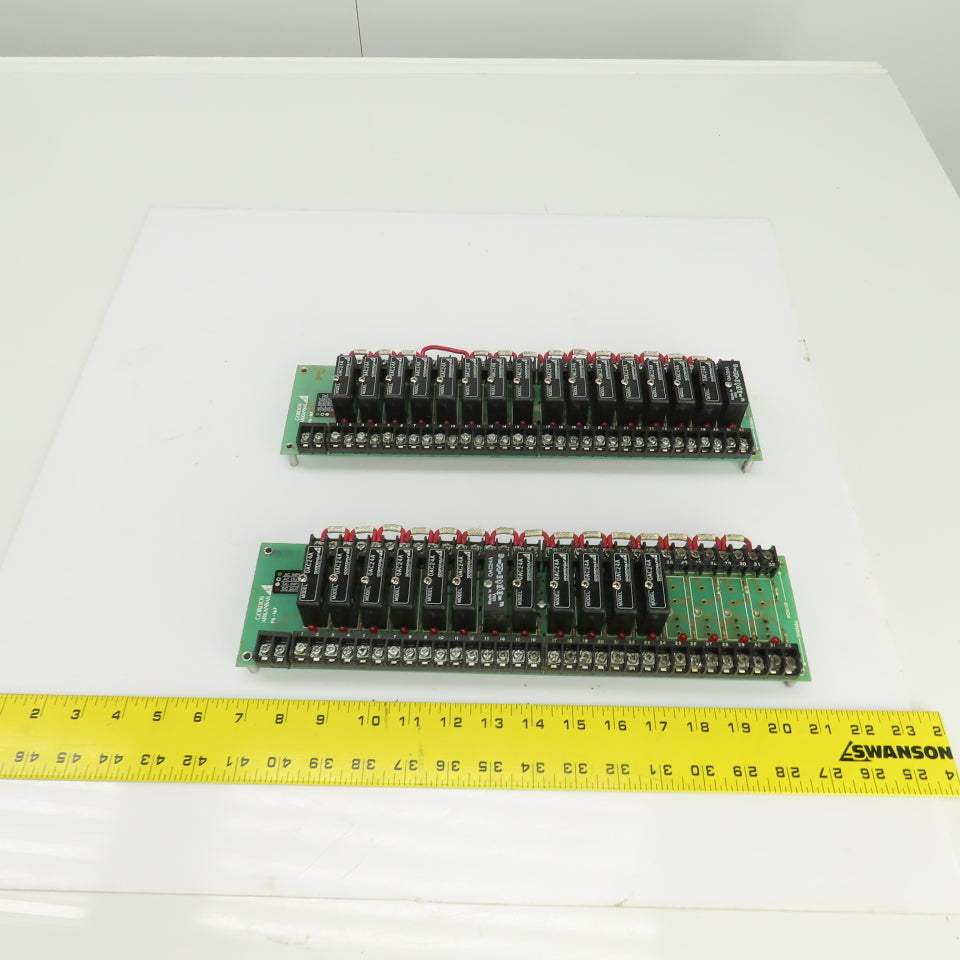 Gordos Arkansas PB-16T Relay Boards 16 & 12 0AC24A Modules Lot Of 2
