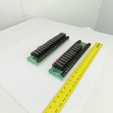 Gordos Arkansas PB-16T Relay Boards 16 & 12 0AC24A Modules Lot Of 2