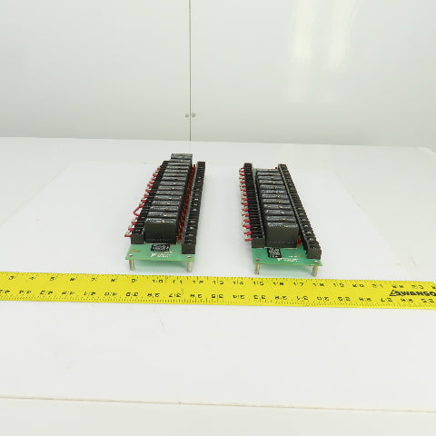 Gordos Arkansas PB-16T Relay Boards 16 & 12 0AC24A Modules Lot Of 2